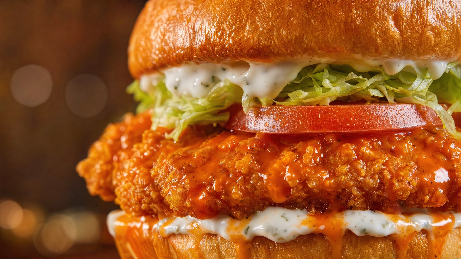 Sals Buffalo Crunch burger